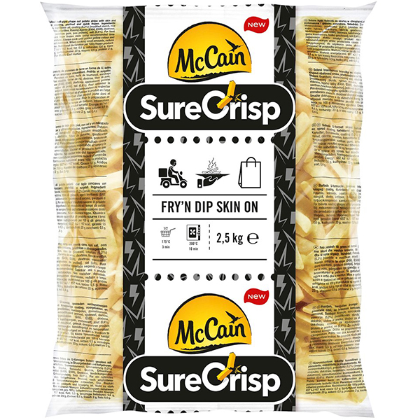 2816175 " McCain  Frites SureCrisp  Fry'n Dip Skin On Coated  5x2,5 kg "