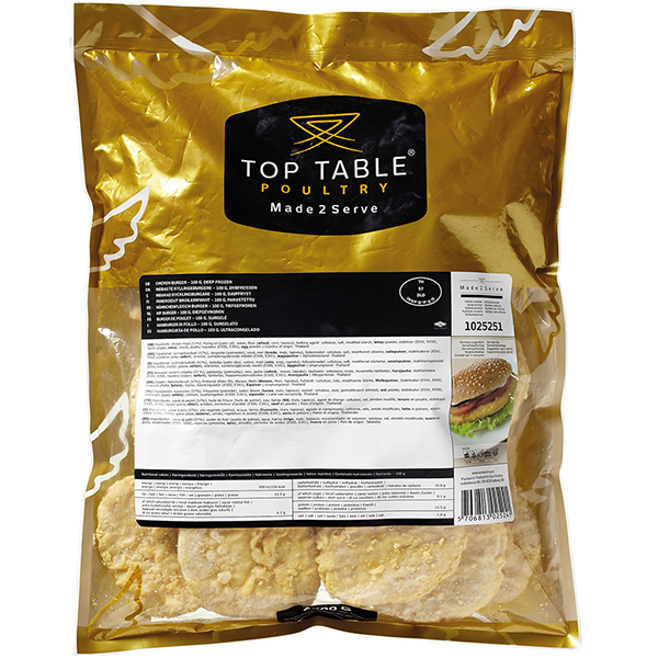5414047  Top Table Luxe Kipburger  50x100 gr